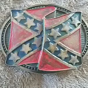 Montana Silversmiths rebel flag belt buckle